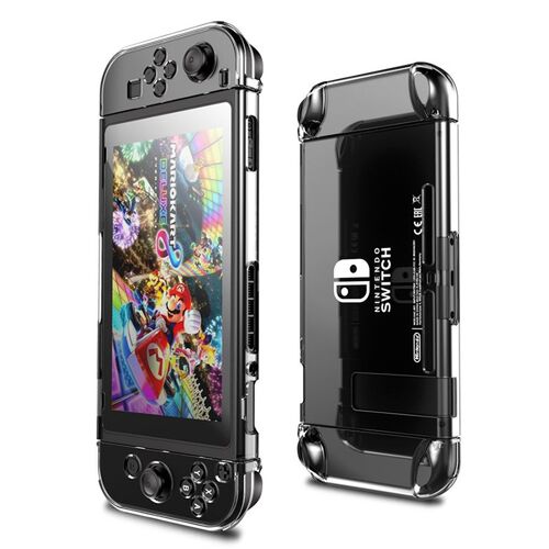 适用任天堂switch保护套透明水晶一体壳ns手柄清水套硬壳swich包