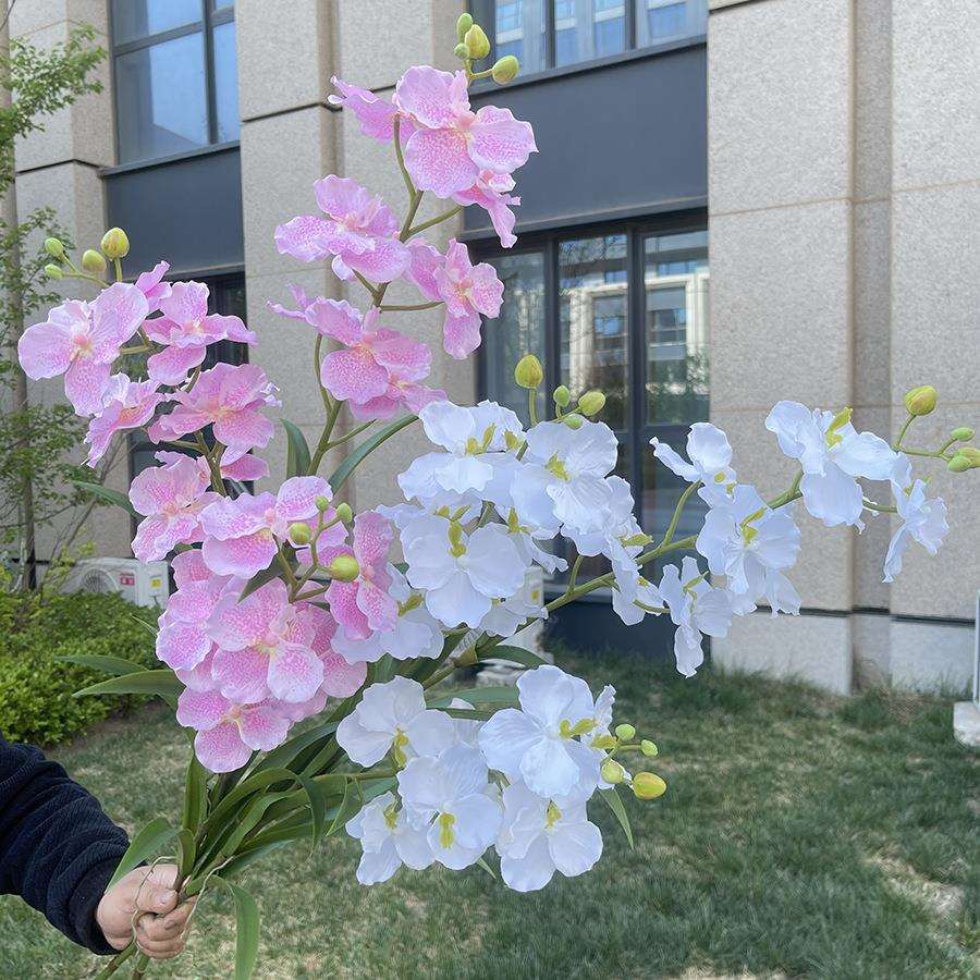 3叉大蝴蝶兰树 仿真花 韩式婚庆装饰假绿植