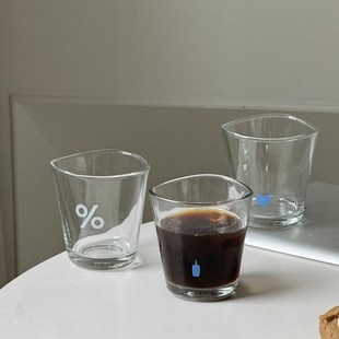 小蓝瓶杯子bluebottle蓝瓶子京都款三角凹口玻璃杯咖啡杯水杯子