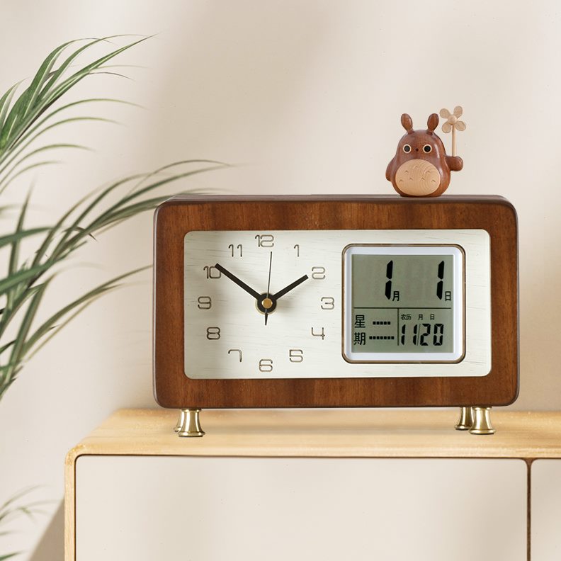 摆件桌庄束摆简约时尚静音台式25台钟面家用座钟钟钟表新款创意小