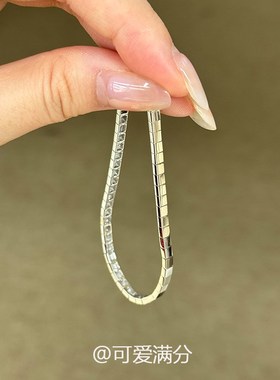 月色如梦清冷感银色r小方块手链精致百搭轻奢同款金色手饰礼