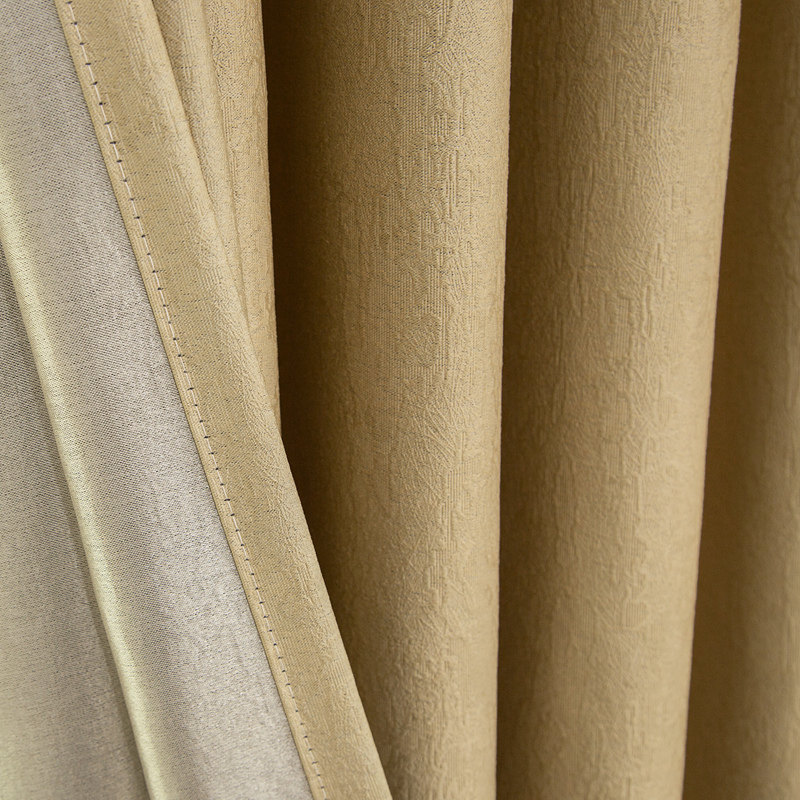 高档遮光窗帘布料成品定制加厚简约现代欧式客R厅卧室落地窗飘窗