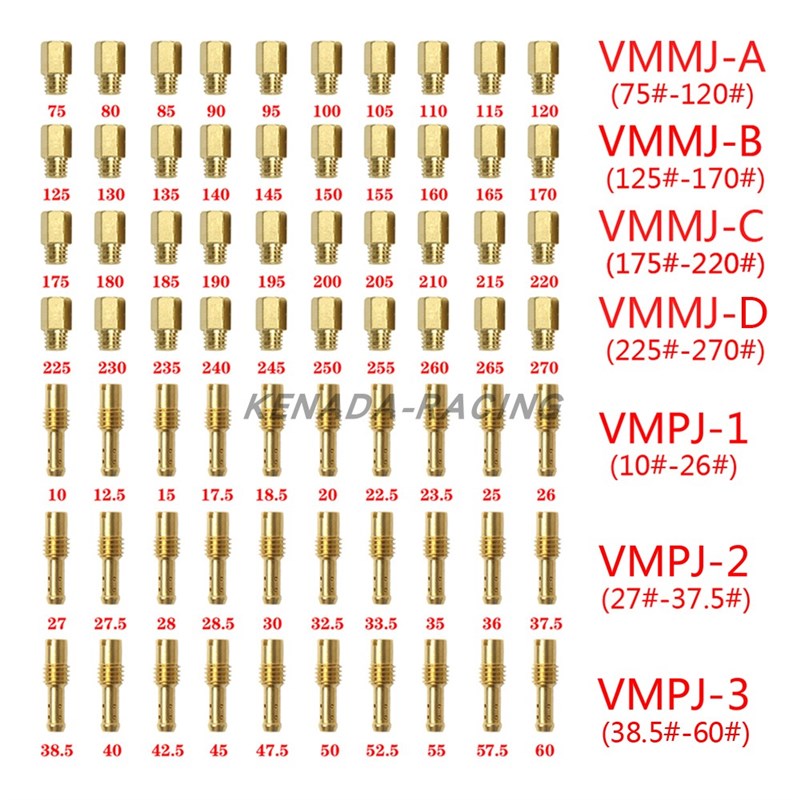 vm tm tmx ax100 dt125化油器A主副喷油嘴主副量孔 MAIN PILOT JE