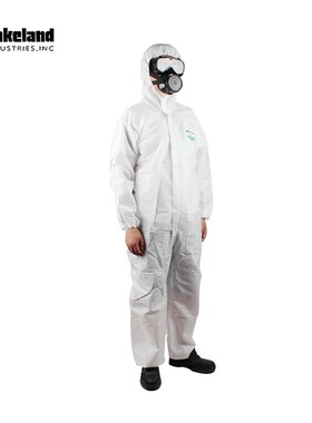 雷克兰防护服带帽连体ESGP528防静电实验室化工U防化车间防尘服