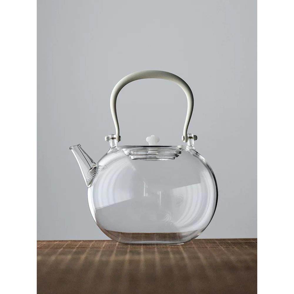 大容量提梁溪山干 干坤壶高硼硅玻璃煮茶壶黑晶炉烧水壶泡茶专用