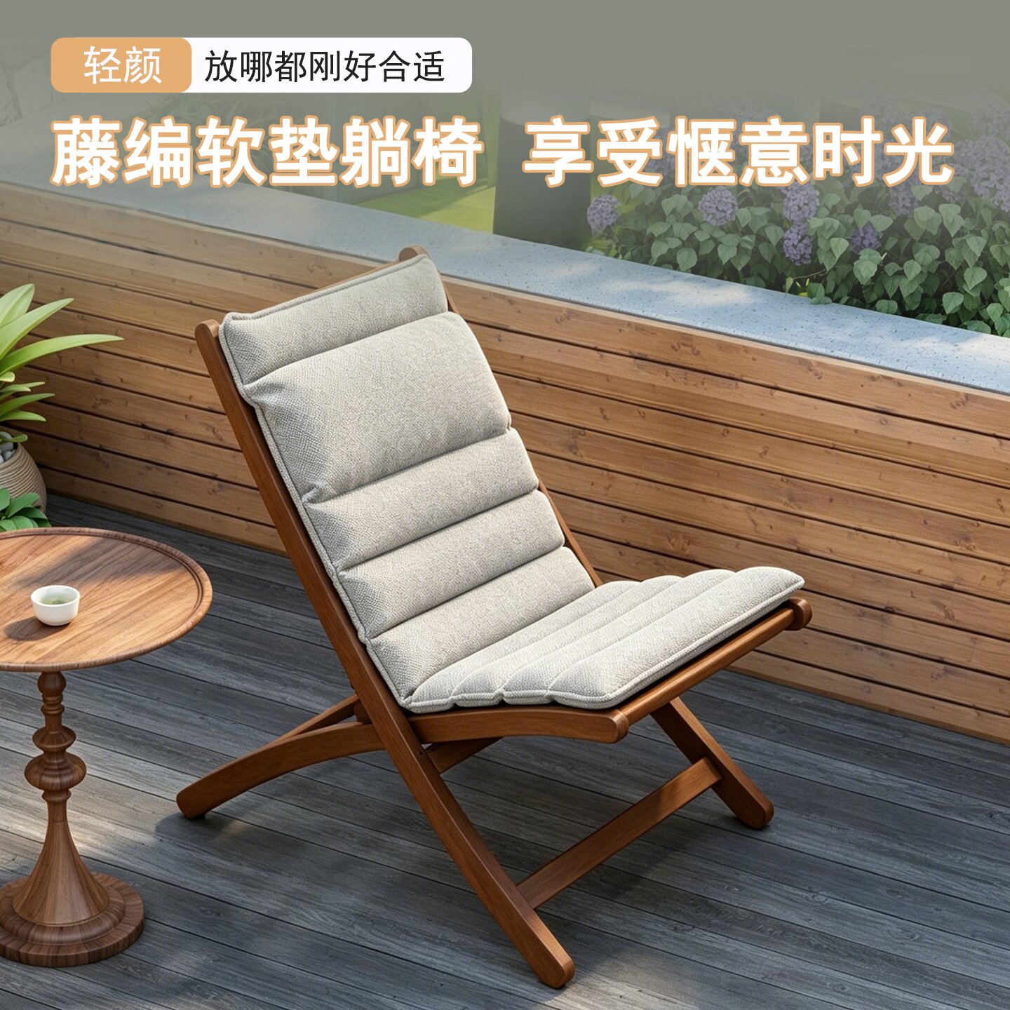 折叠躺椅便携舒适户外休闲