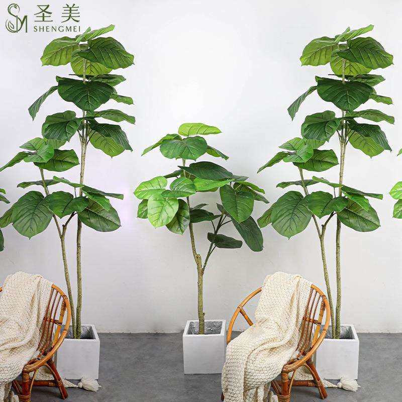 仿真心叶榕室内客厅仿真树 装饰大号假树盆栽假植物摆件琴叶榕
