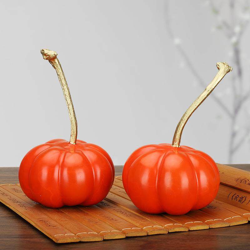 铜四季丰收铜仿真南瓜书房客厅酒柜办公室摆件装饰品