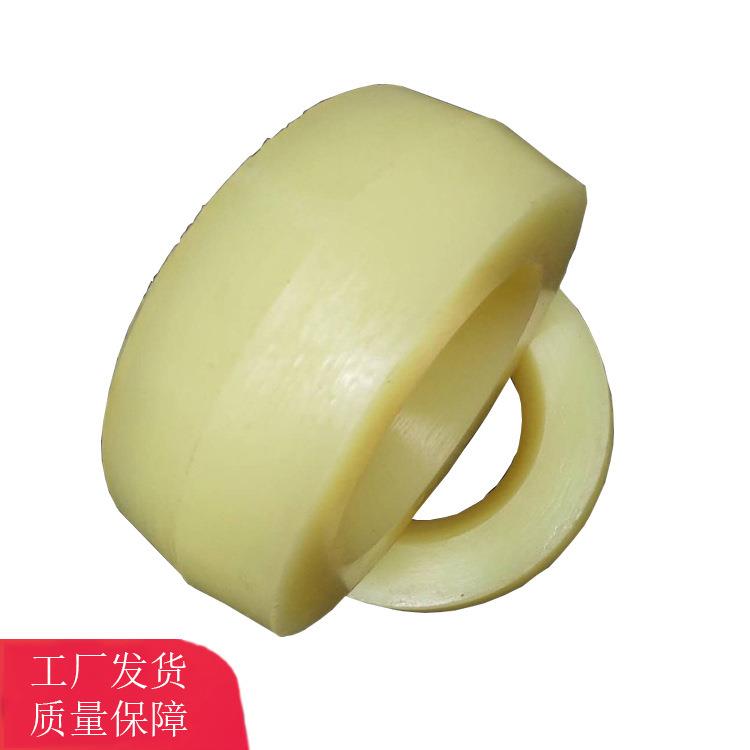 350mm罐笼缓冲器胶轮现货耐磨L35滚轮罐耳阻燃聚氨酯胶轮