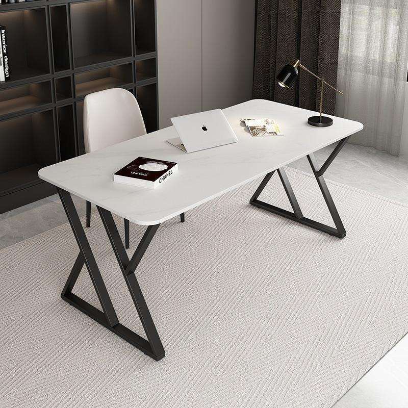 意式轻奢岩板书桌 家用书房办公书法桌 简约小户型写字电脑桌子