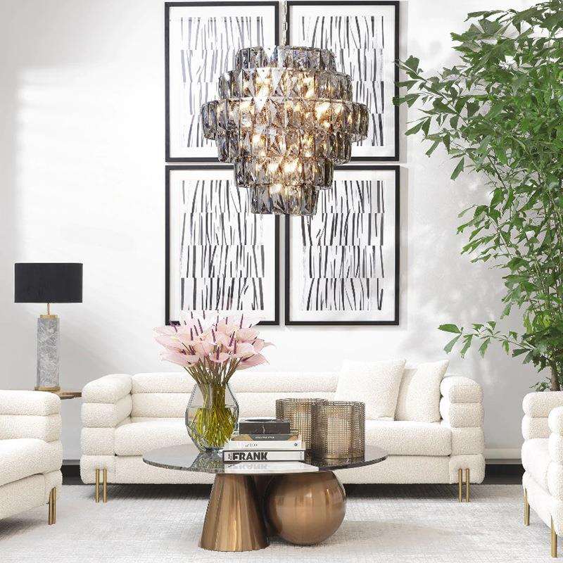 德加家具轻奢York沙发别墅大平层客厅布艺沙发直排三人位组合沙发