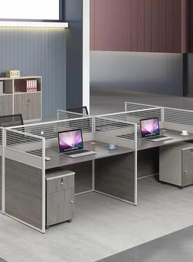 E0环保公司职员办公桌 简约现代多人位办公家具工作位员工桌办公