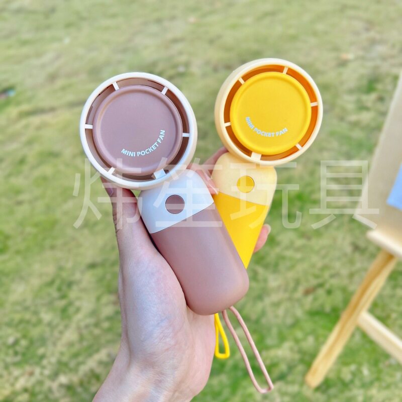 新款简约涡轮手持小风扇迷你便携式桌面夏季学生宿舍USB充电风扇