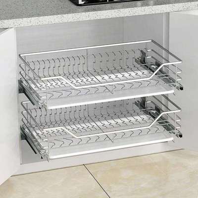 浅拉篮350深400以内深橱柜拉蓝650碗篮抽屉式750阻尼850锅碗碟篮