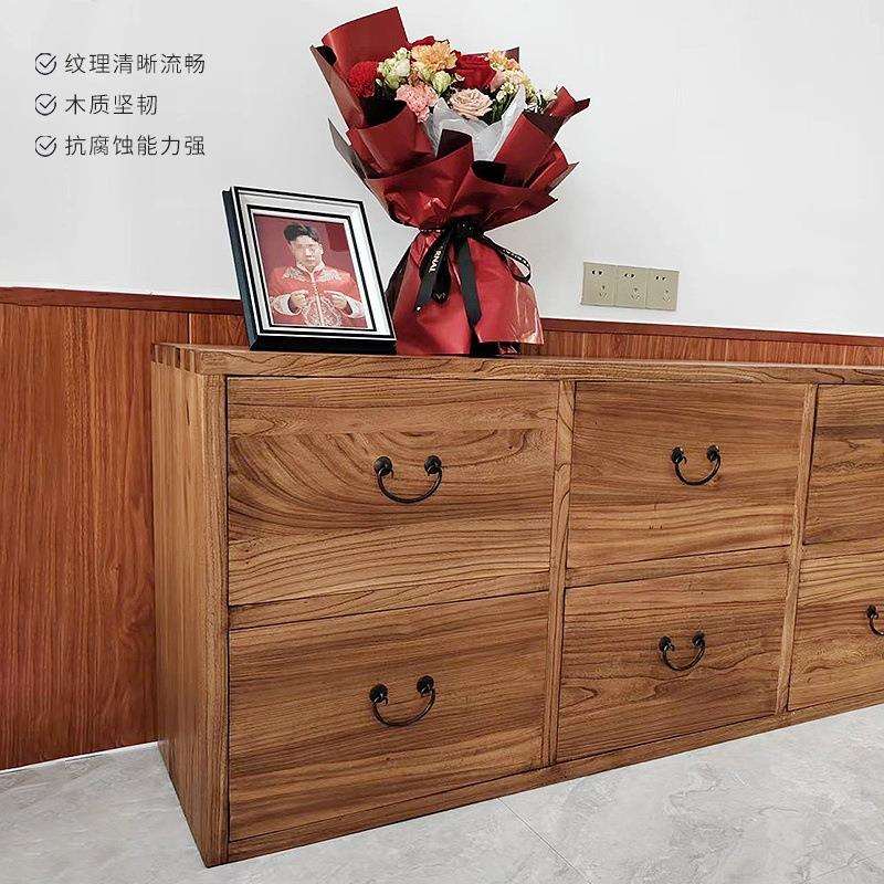 老榆木实木斗柜电视柜收纳地柜复古中式餐边柜厂家直销可订整新品