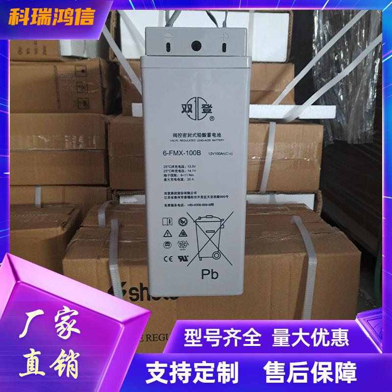 双登6-FMX-100B 铅酸蓄电池组12V100AH通信免维护型狭长蓄电池