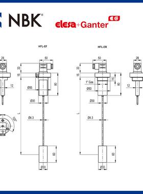 NBK ELESA HFL-E 带浮子的快速液位指示器 高科技聚合体 通用配件