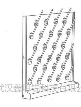 实验室塑料滴水架 灰色 52杆 70*55*12cm 单面可调滴水架试剂架
