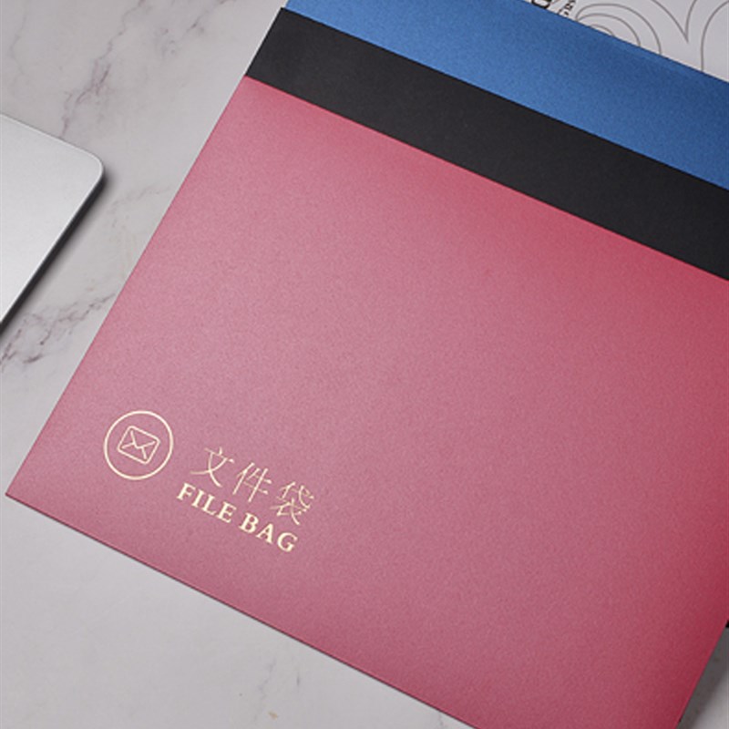 a4文件袋定制文艺高端大号订做加厚空白投标高级感烫金Alogo商务