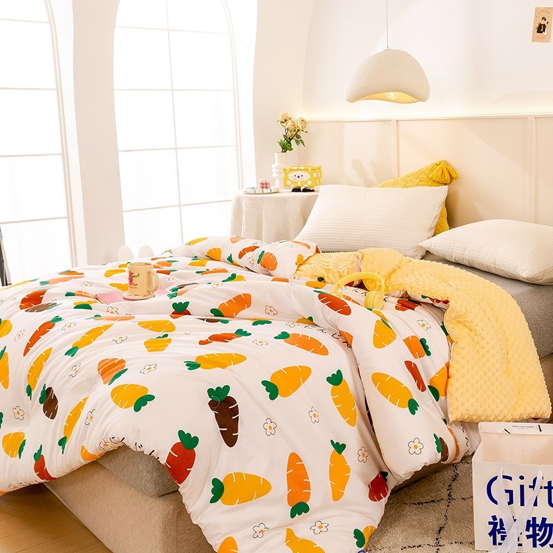 3D按摩安抚豆豆被 可机洗A免被套亲肤加厚保暖冬被被子