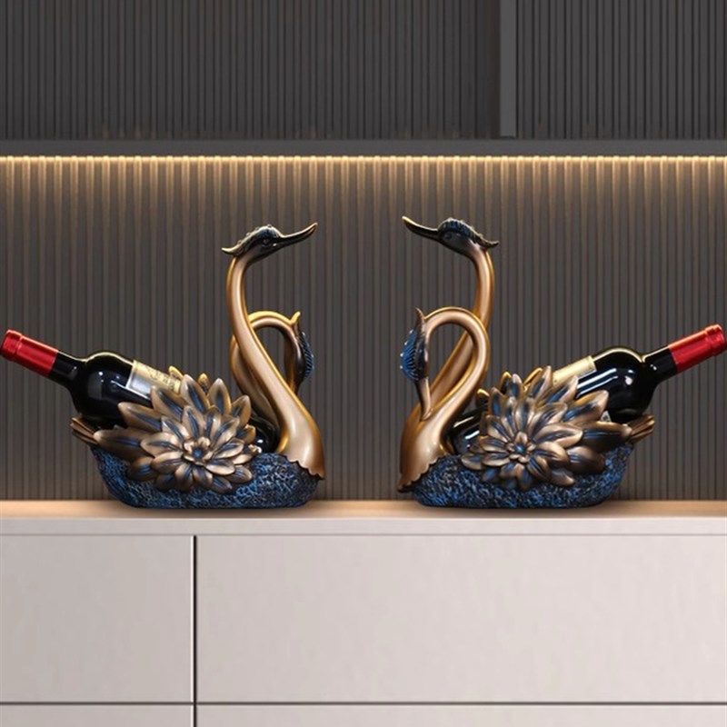 德国酒架a装饰品天鹅客厅酒架高端无障碍豪华高端大气酒柜装饰乔