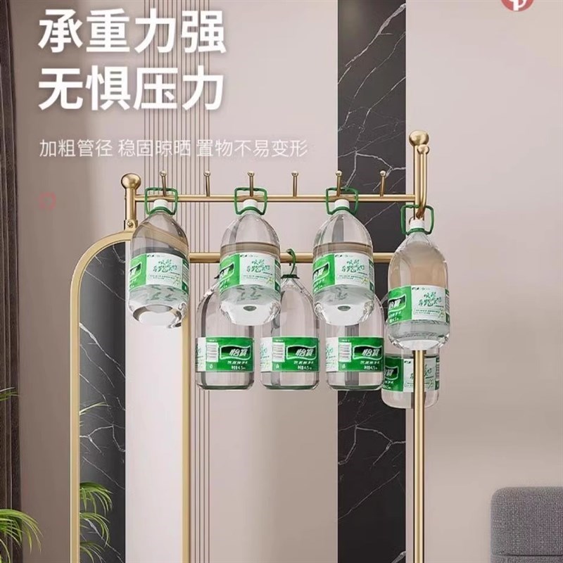 新款轻奢旋转可移动衣帽架落地卧室家用多M功能T穿衣镜一体挂衣架