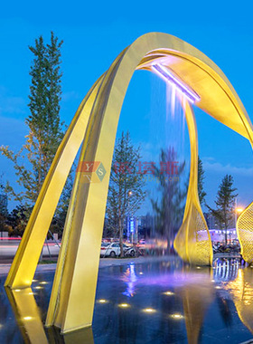 依塔斯不锈钢树叶城市景观广场发光雕塑公园绿地草坪金属装饰美陈