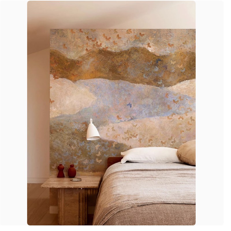 抽象艺术壁纸现代轻奢壁纸床头卧室D客厅电视背景定制壁画 画酒店