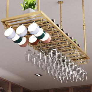 1多功能酒架悬挂式酒杯架葡萄红酒架摆件倒挂杯架柜红酒杯挂架