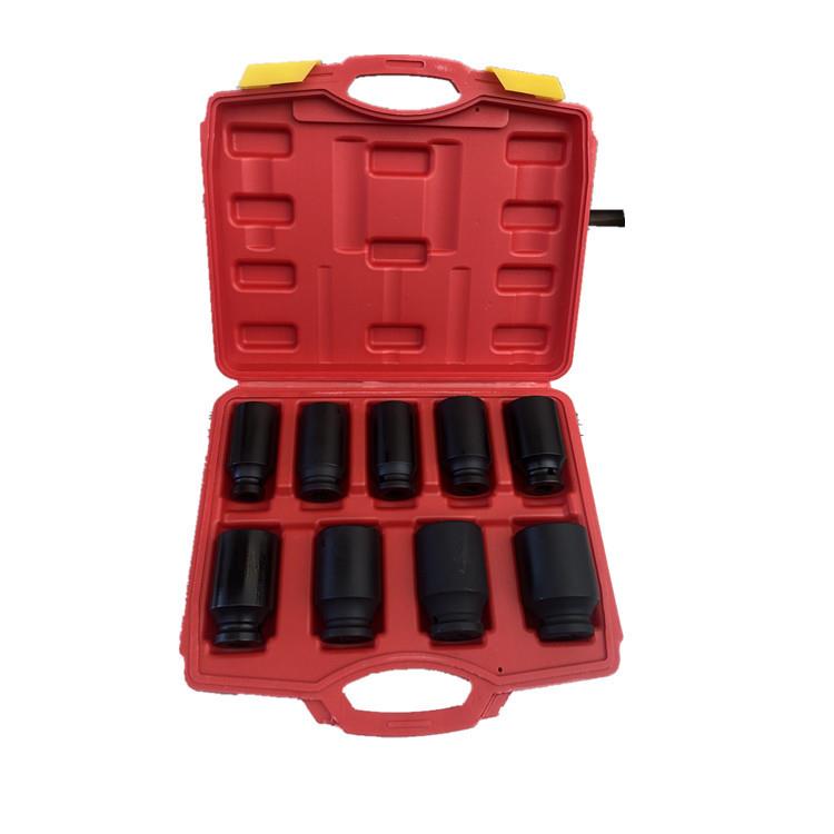 跨境骋龙1/2寸加长内六角扳手套装气动套筒风炮九件套直供棘轮