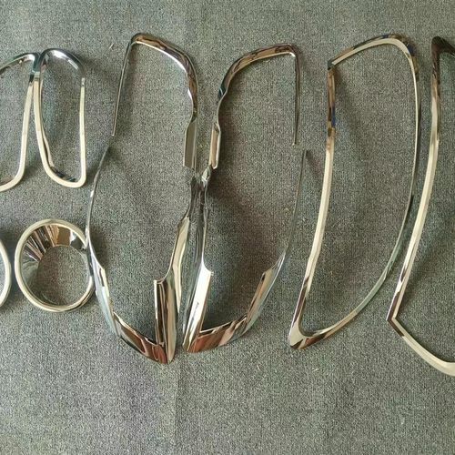 10-12款进口新胜达前雾灯罩 现代圣达菲后灯罩亮条W装饰大灯框改