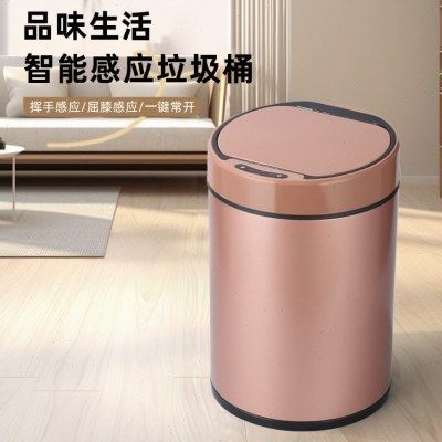 充电款智能感应垃圾桶创意家用厨房卫生间带盖不锈钢烤漆垃圾收纳,家庭/个人清洁工具,感应垃圾桶,淘宝优惠券,粉丝福利购,淘宝优惠卷