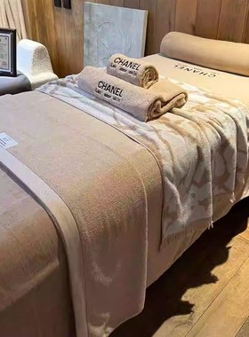 专属定制有机棉毛巾被加宽版疗愈SPAI床品美容院包头毛巾浴巾床单