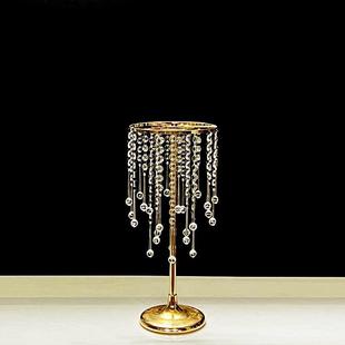 新款婚庆道具金色水晶路引跨境婚礼美陈宴会厅布置创意花艺装饰品