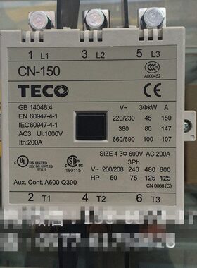台TE  N-150O0 C安C集220 交流接触器 科技东元团03018R