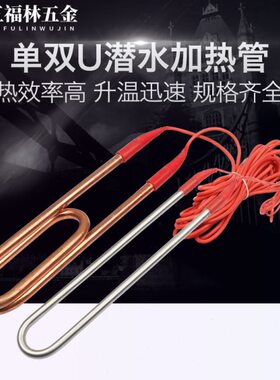 3820水箱V2管工业大功率发热管0烧水电热棒加热管不锈钢水池潜水V