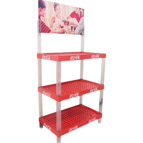 塑料组合大货架商超汇源饮品矿泉水79X48三层展示架塑料陈列货架