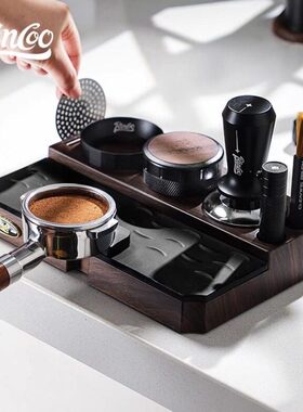 /具 木压多功能oco底座粉558mm器粉收纳in锤通用b布1纹意式咖啡器