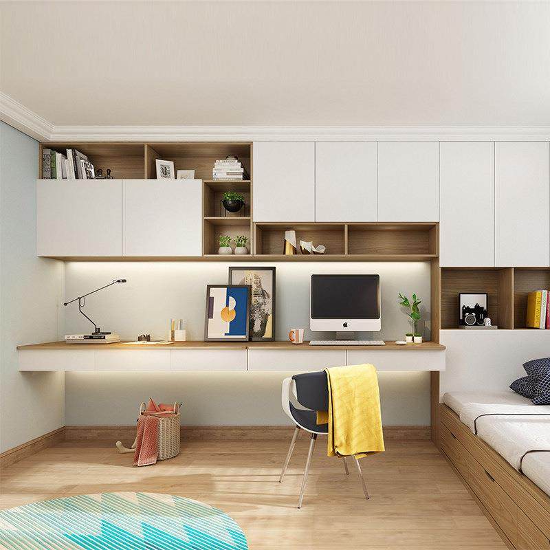 书桌书架组合一体北欧书台书柜简约卧室家用电脑桌圆角墙上壁挂式,鲜花速递/花卉仿真/绿植园艺,割草机/草坪机,淘宝优惠券,粉丝福利购,淘宝优惠卷
