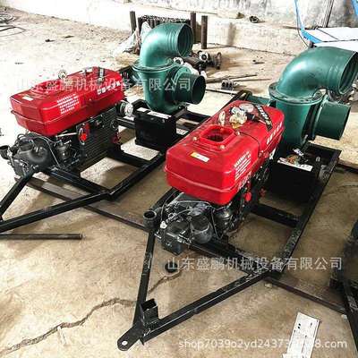 8寸柴油机排洪防涝抽水泵水泵电启动柴油一体泵