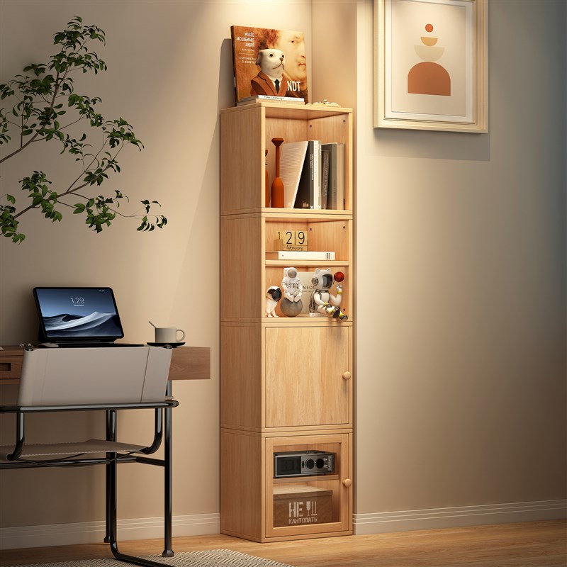 自由组合书架实木书柜格子柜置物架简约落地杂物S柜房间立架展示