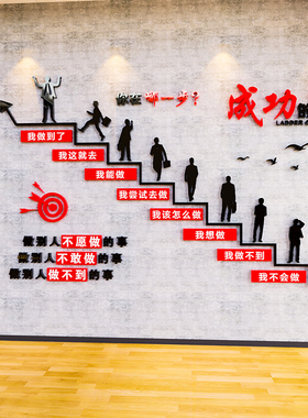 公司企业文化墙i面装饰画办公室励志标语墙贴纸员工激励会议室布