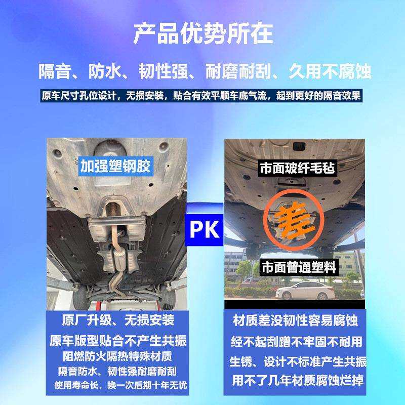 景尚16-21年十代思域底盘护板车底隔音棉车身挡泥板发动机下护板