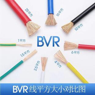国标阻燃BVR1.5/2.5/4/6/10/16平方多股软线家装工程铜芯电线电缆
