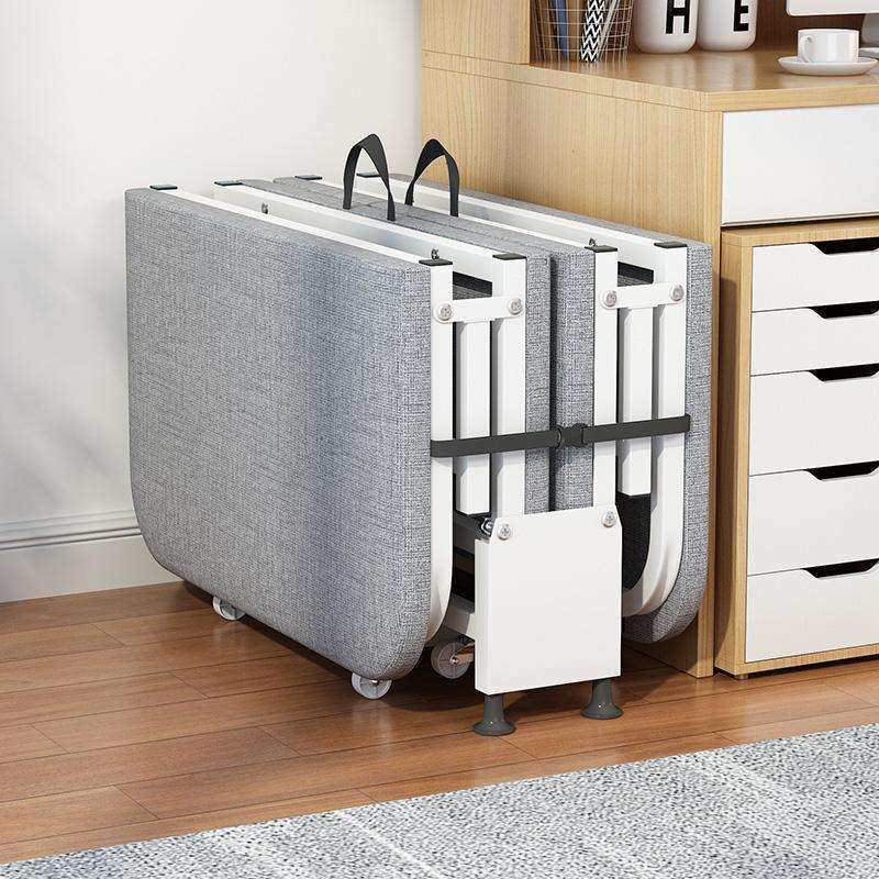 折叠床单人家用便携办公室午休午睡简易床出租房四折硬板罗加