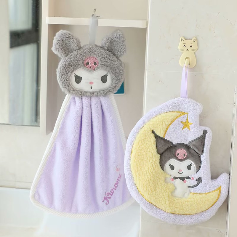 可爱儿童挂式擦手巾星q之卡比卡通吸水速干洗手抹手布厨房卫生间