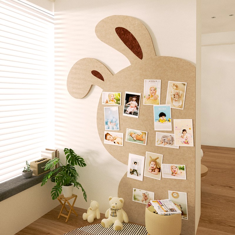 玄关拍立得毛毡板照片墙背景板羊毛毡墙贴展示墙组合相框装饰创意