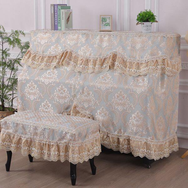 钢琴罩全罩欧式简约琴罩防尘套加厚布艺家用钢琴盖布凳套弹琴不取