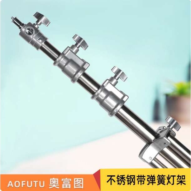 不锈钢摄影灯架金属大管径闪光灯灯架子影棚外拍灯支架拍照三脚架图片