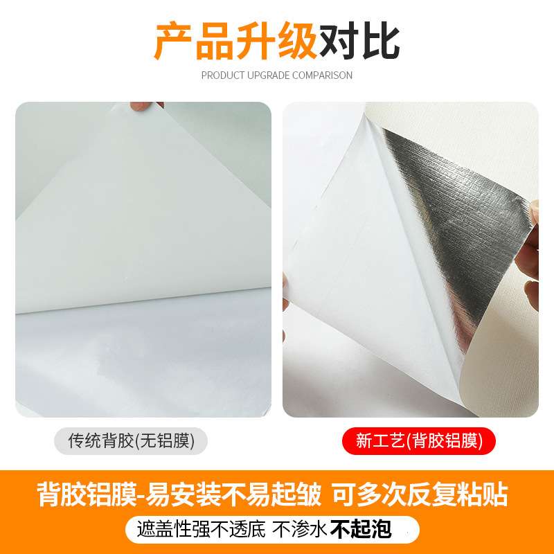 自粘墙纸家用温馨卧室房间客厅亚麻布纹素色加厚无纺布自贴墙壁纸